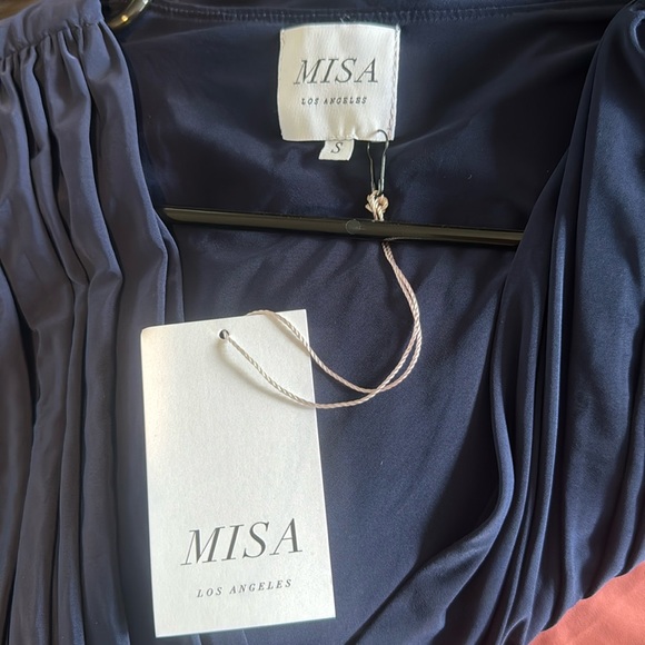 NWT - MISA Los Angeles Teget 3/4 Bell Sleeve Mini Dress in Black - Size Medium - Picture 4 of 4